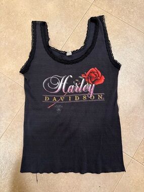 Vintage Harley Davidson 3D Emblem tank top